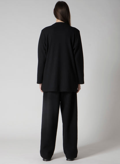 WOOLLEN JERSEY ROUND NECK JACKET