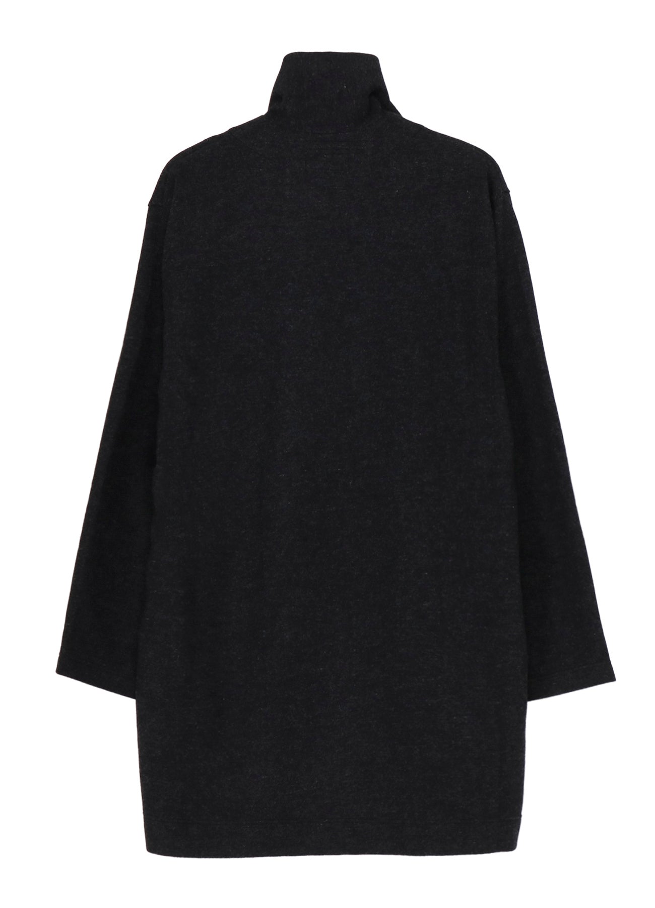 WOOLLEN JERSEY HIGH NECK LONG COAT