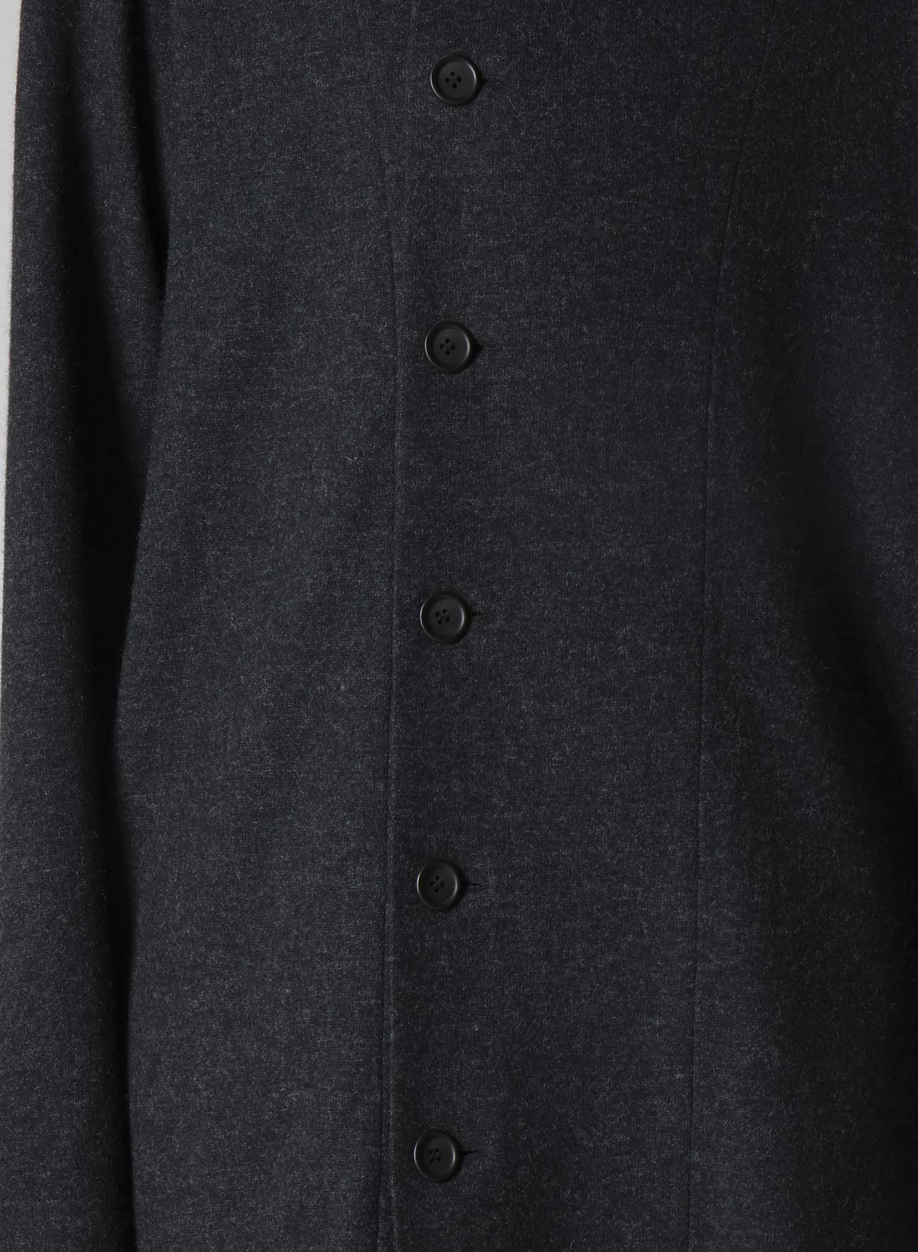 WOOLLEN JERSEY HIGH NECK LONG COAT