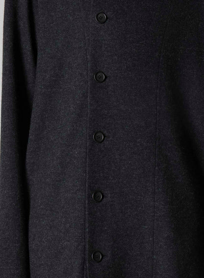WOOLLEN JERSEY HIGH NECK LONG COAT