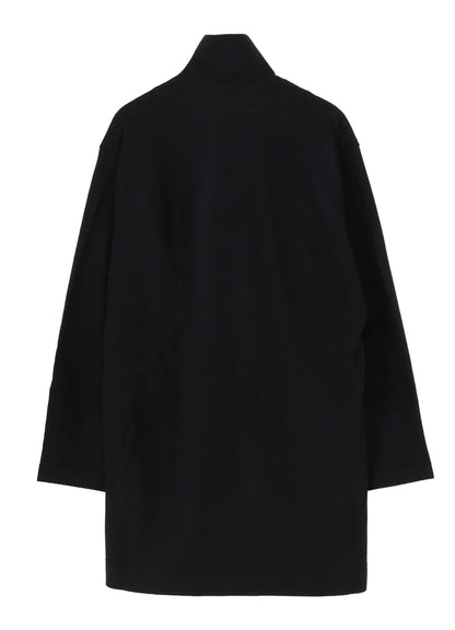 WOOLLEN JERSEY HIGH NECK LONG COAT