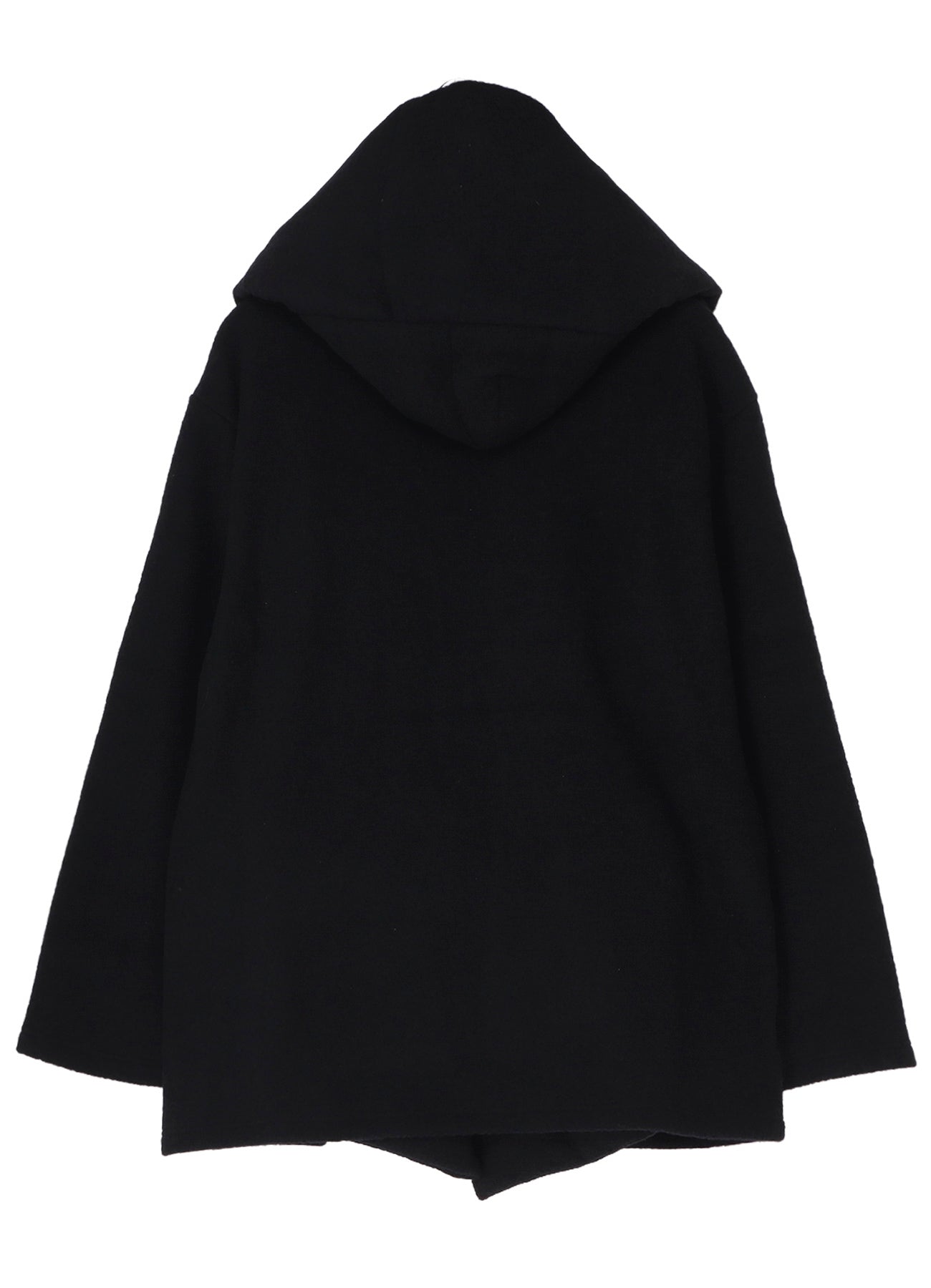 BOUCLE SINGLE JERSEY PADDED HOODED COAT