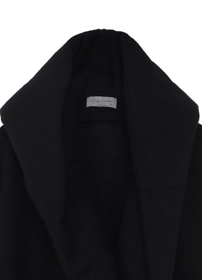 BOUCLE SINGLE JERSEY PADDED HOODED COAT