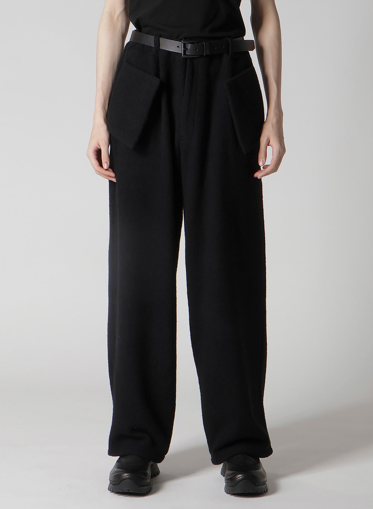BOUCLE SINGLE JERSEY PADDED POCKET PANTS