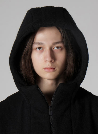 1/12 WOOL JACQUARD PADDED HOODIE