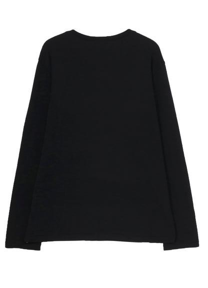 1/80 WASHABLE WOOL INTERLOCK LAYERED NECK LONG SLV T