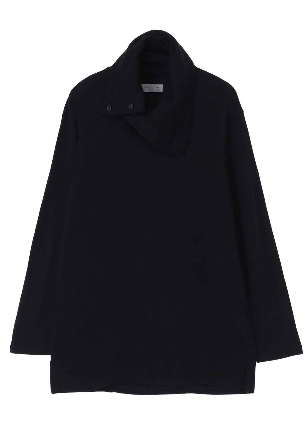WOOL HOUNDSTOOTH JACQUARD HIGH NECK LONG SLV T