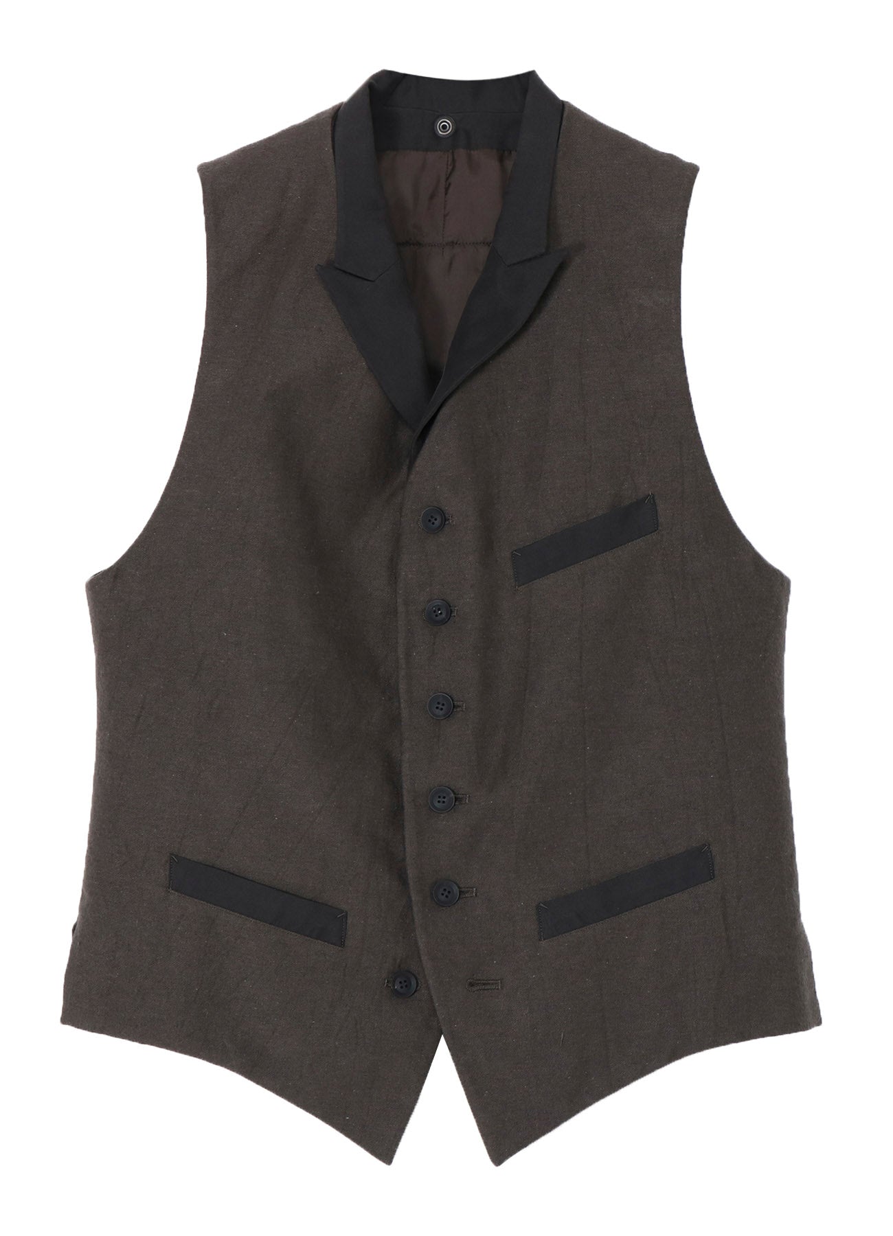 COTTON LINEN DOUBLE VEST WITH LINER
