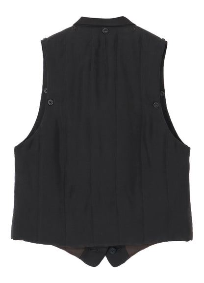 COTTON LINEN DOUBLE VEST WITH LINER