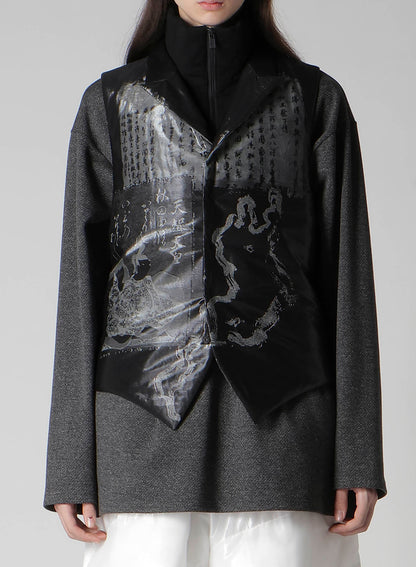 BIWA LAKE PRINTED TRANSPARENT VEST