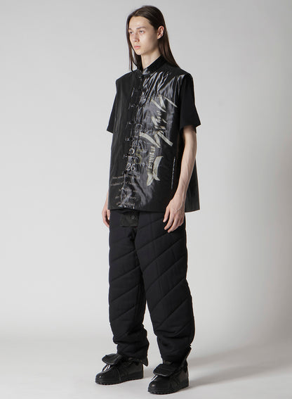 PAPER LOGO PRINTED CHINESE COLLAR VEST