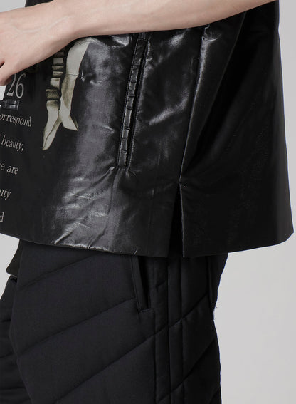 PAPER LOGO PRINTED CHINESE COLLAR VEST