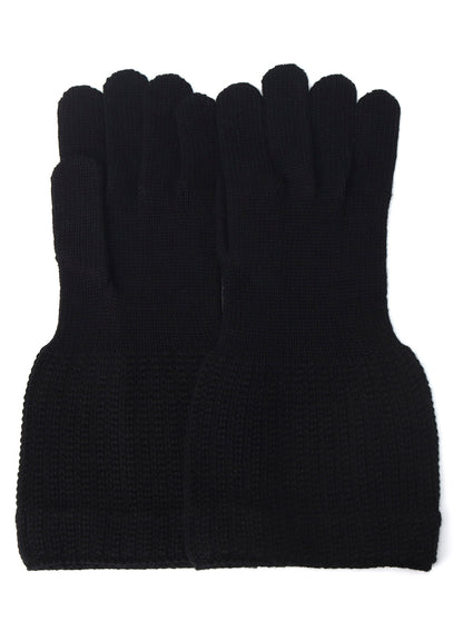 W/AC CARDIGAN STITCH KNITTED CUFFS GLOVES