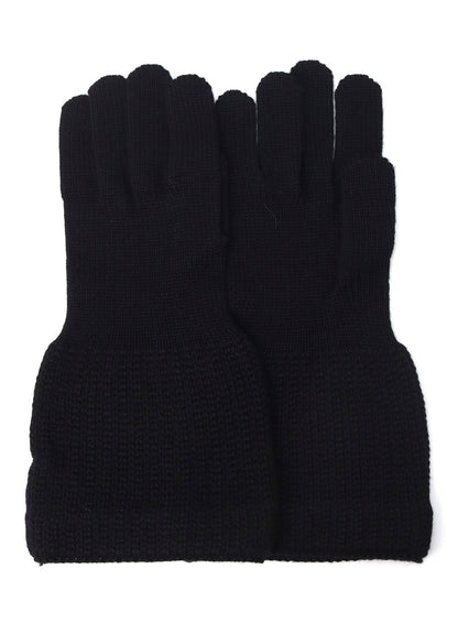 W/AC CARDIGAN STITCH KNITTED CUFFS GLOVES