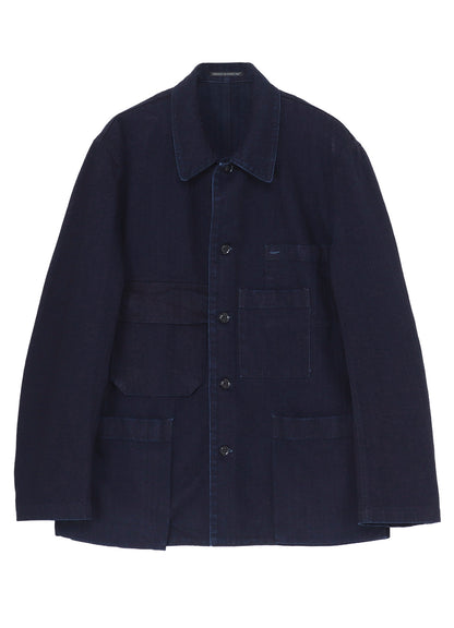 BS HERRINGBONE DENIM 5BS OVERLAP POCKET BLOUSON
