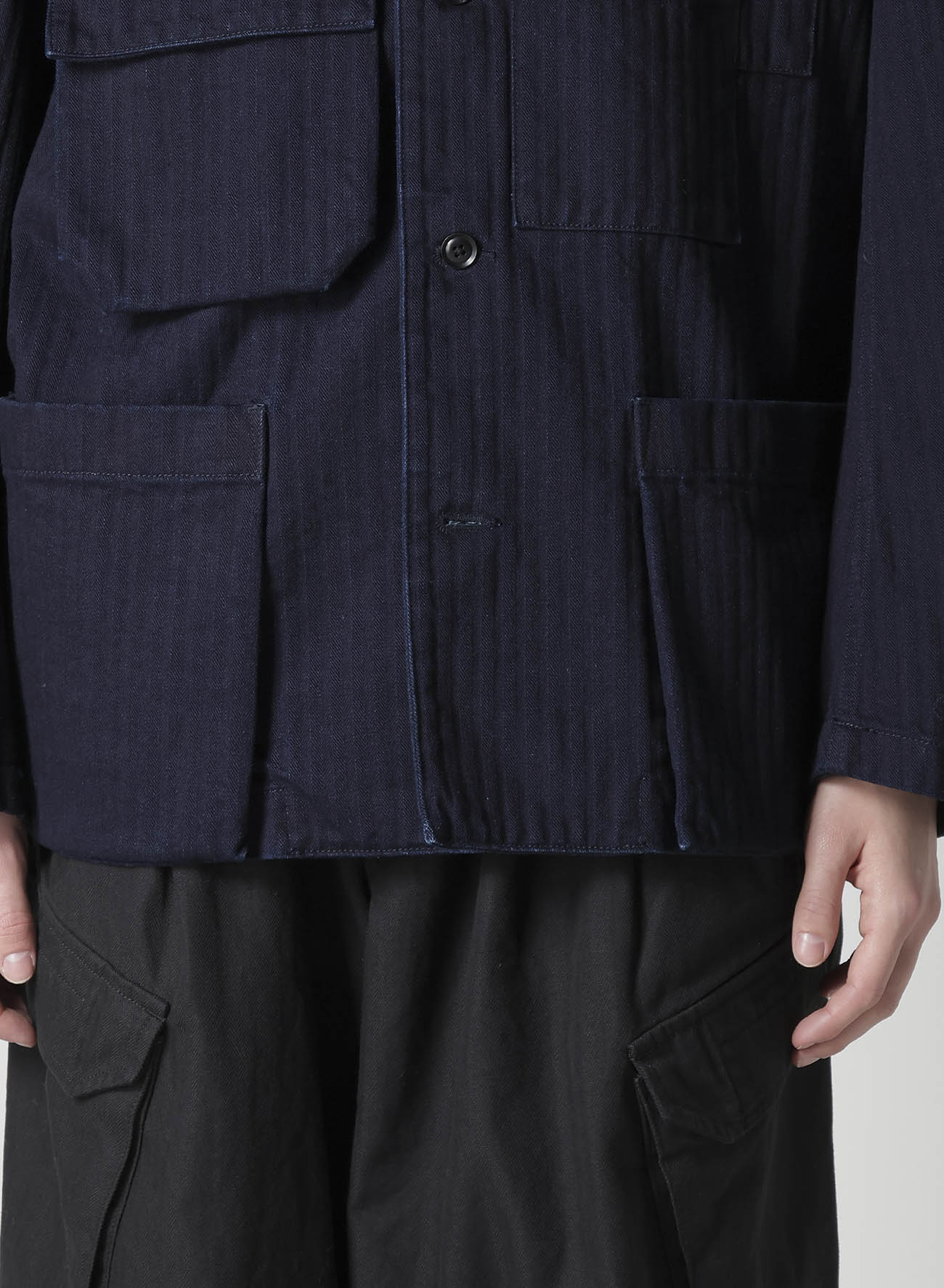 BS HERRINGBONE DENIM 5BS OVERLAP POCKET BLOUSON