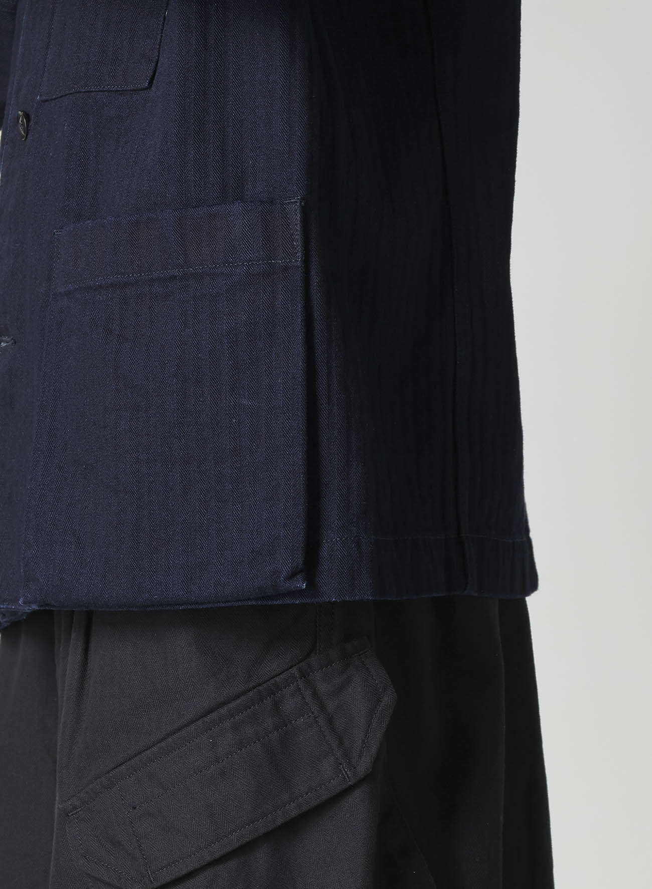 BS HERRINGBONE DENIM 5BS OVERLAP POCKET BLOUSON