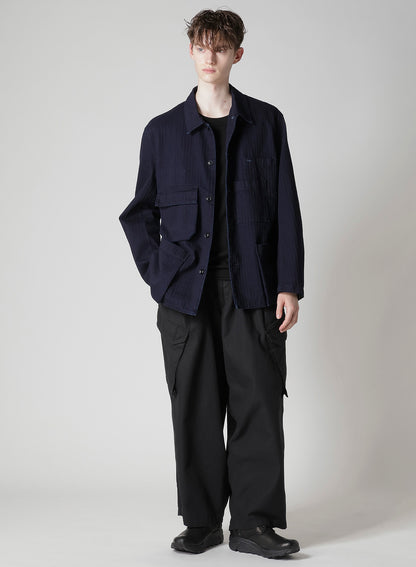 BS HERRINGBONE DENIM 5BS OVERLAP POCKET BLOUSON