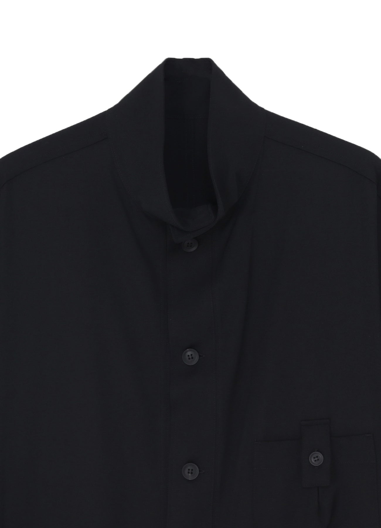 WOOL GABARDINE LONG SHIRT COAT