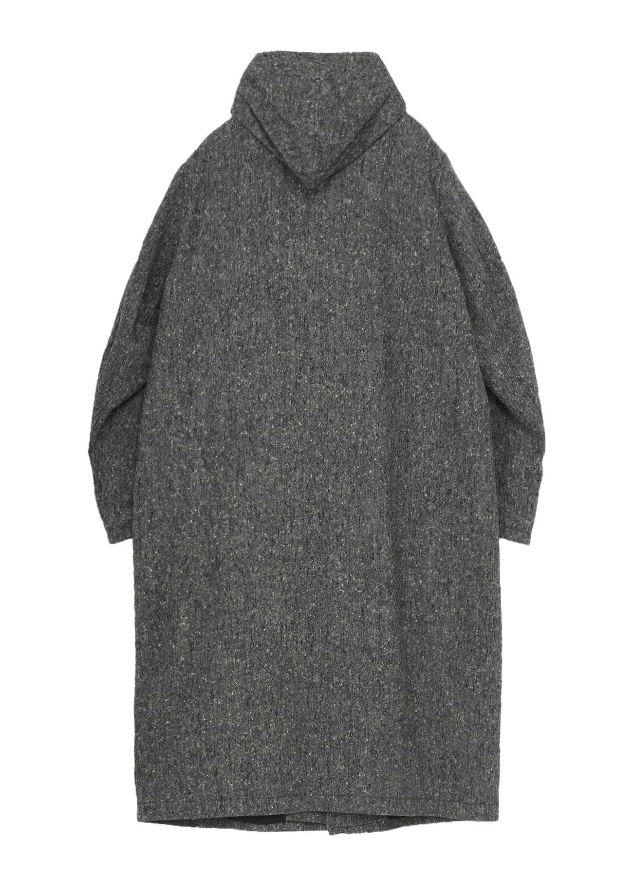 NEP TWEED FLY FRONT FOODED COAT
