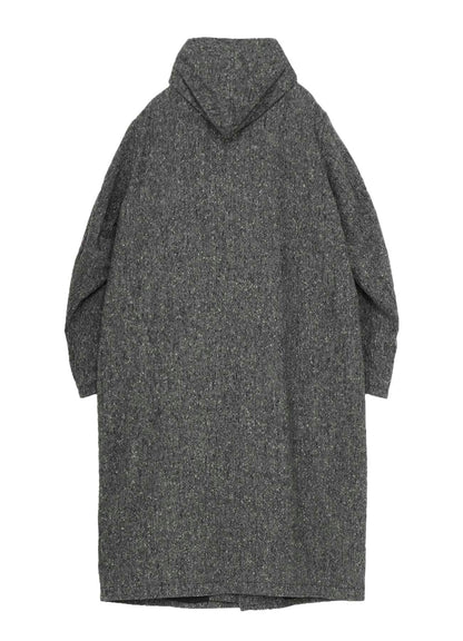NEP TWEED FLY FRONT FOODED COAT