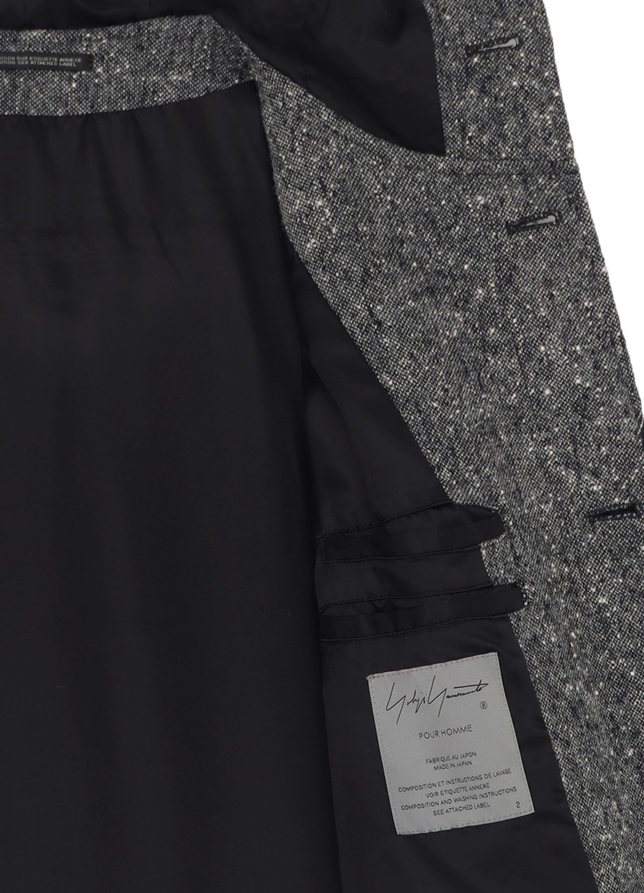 NEP TWEED FLY FRONT FOODED COAT