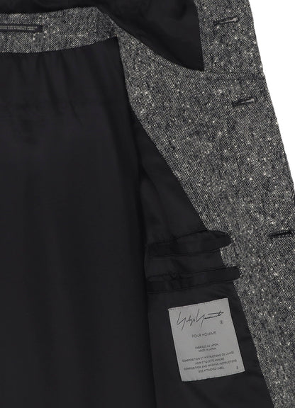 NEP TWEED FLY FRONT FOODED COAT