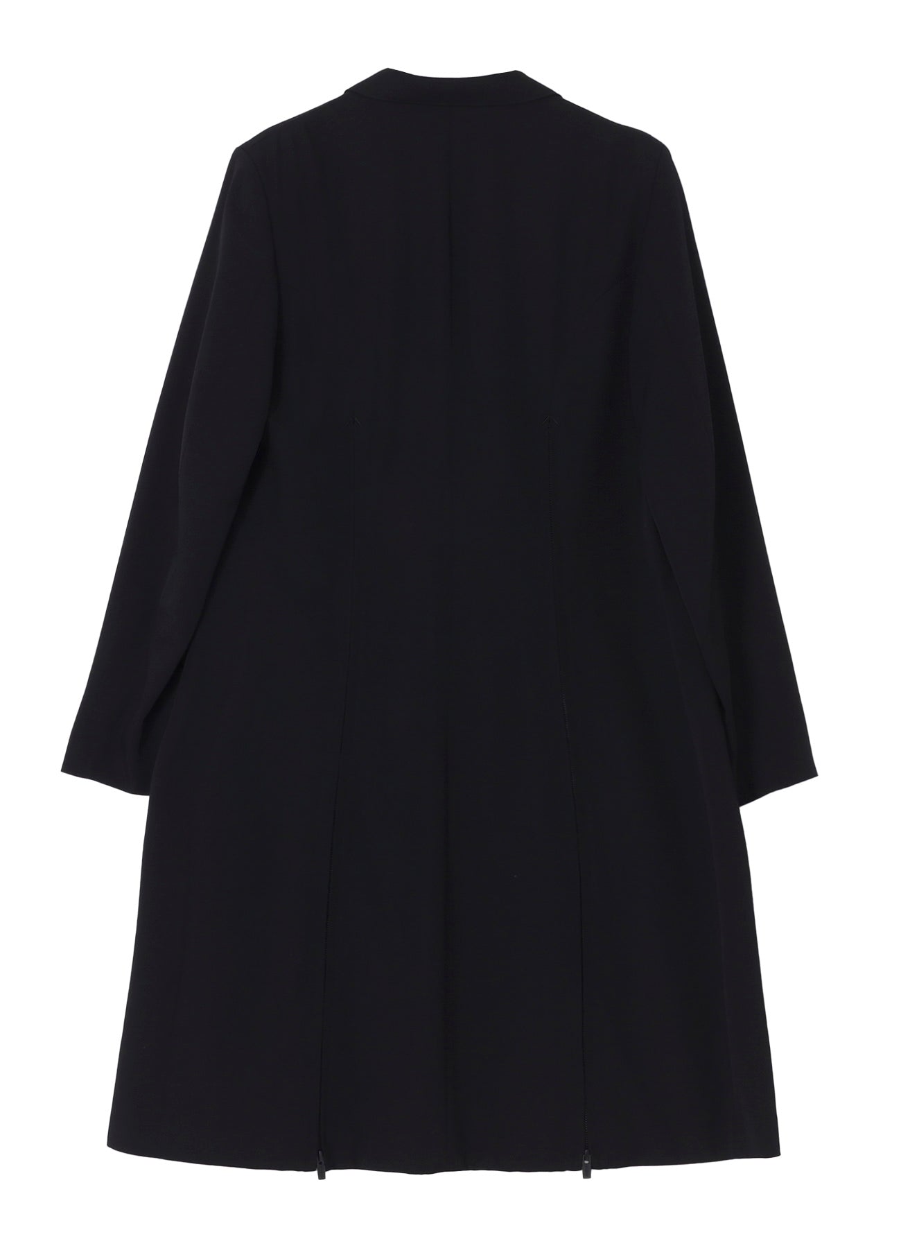 WOOL GABARDINE 3BUTTONS ZIP LONG COAT