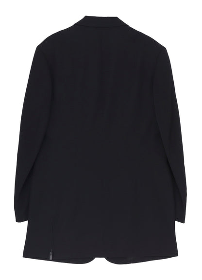 WOOL GABARDINE LEFT SEAM ZIPPER JACKET