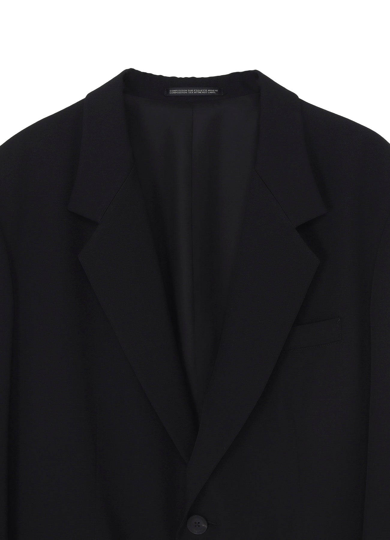WOOL GABARDINE LEFT SEAM ZIPPER JACKET