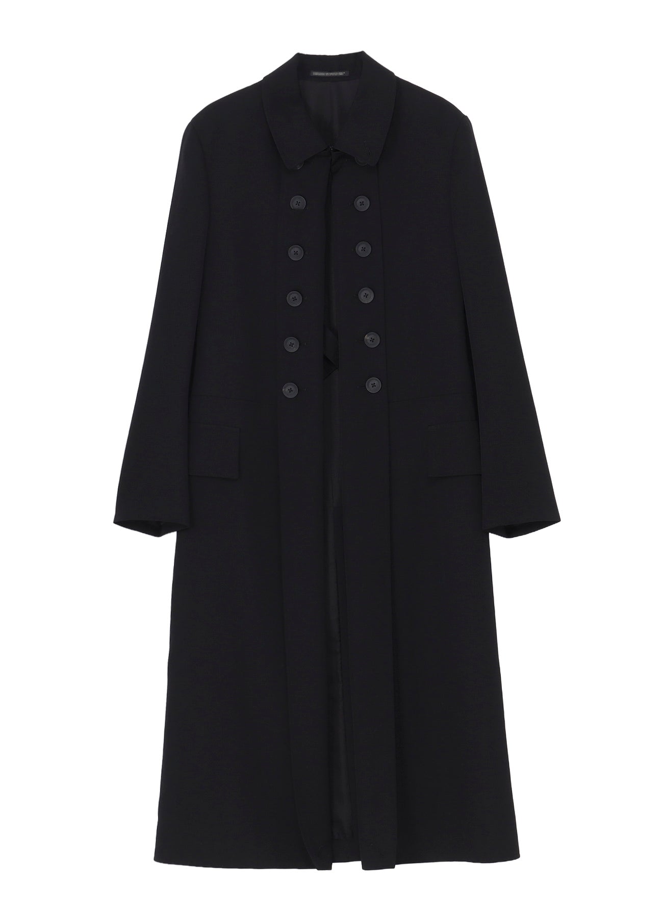 WOOL GABARDINE NAPOLEON LONG JACKET
