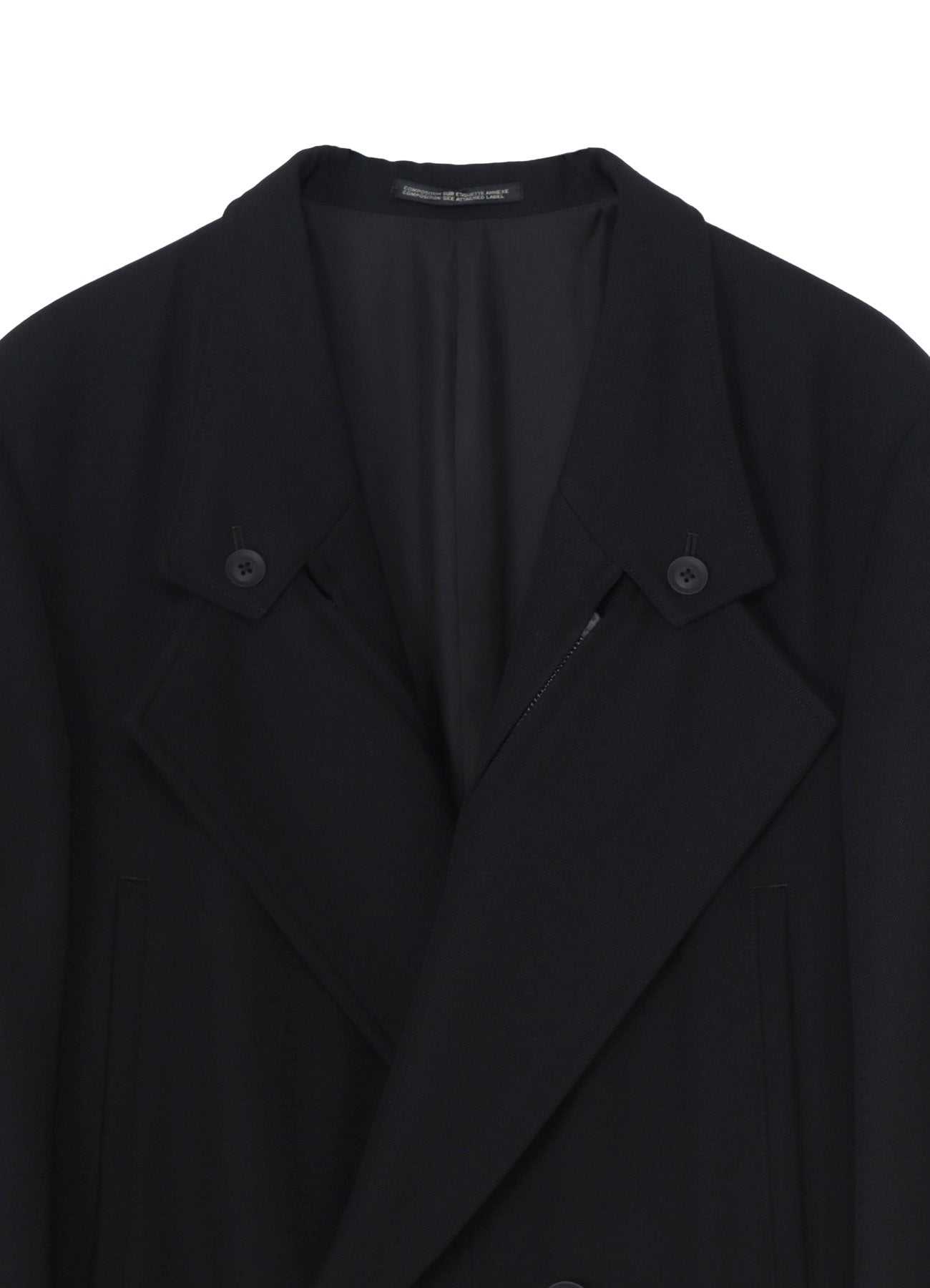 ARMY GABARDINE ZIPPER LONG JACKET