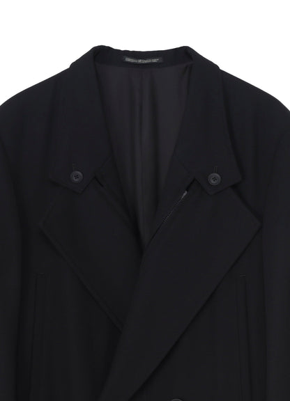 ARMY GABARDINE ZIPPER LONG JACKET