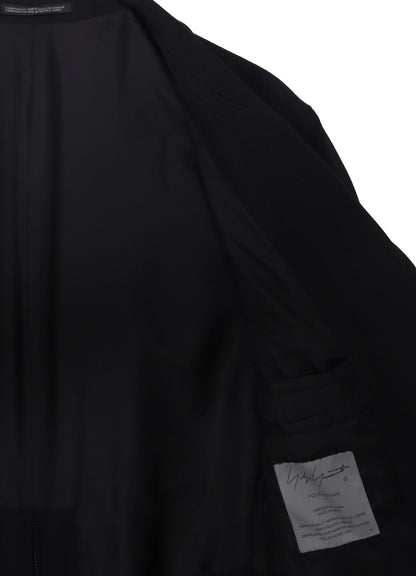 ARMY GABARDINE ZIPPER LONG JACKET