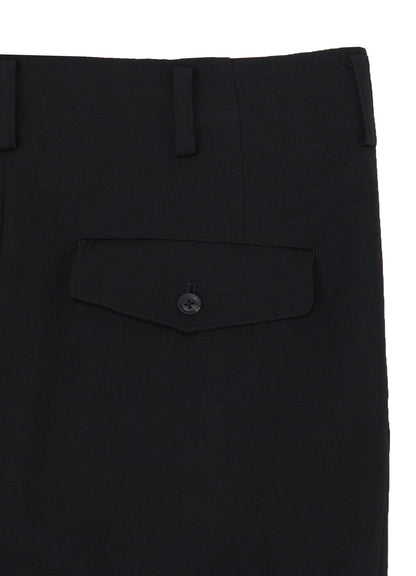 WOOL GABARDINE 2TUCKS PANTS