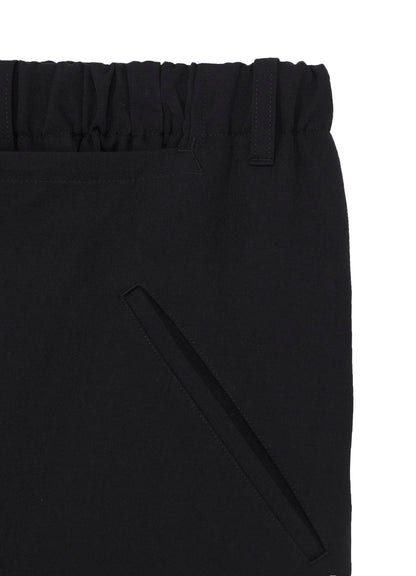 WOOL GABARDINE WRAP PANTS