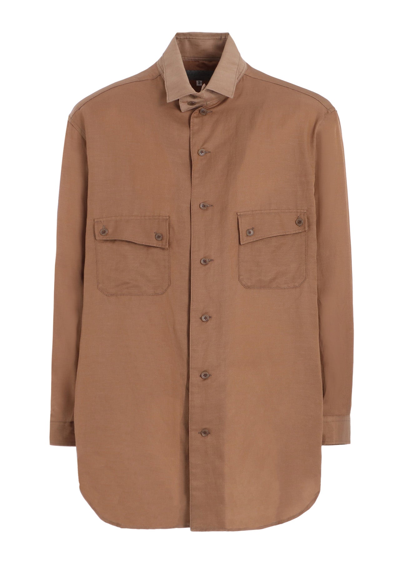 Cu/C/FLAX STAND COLLAR SHIRT – THE SHOP YOHJI YAMAMOTO