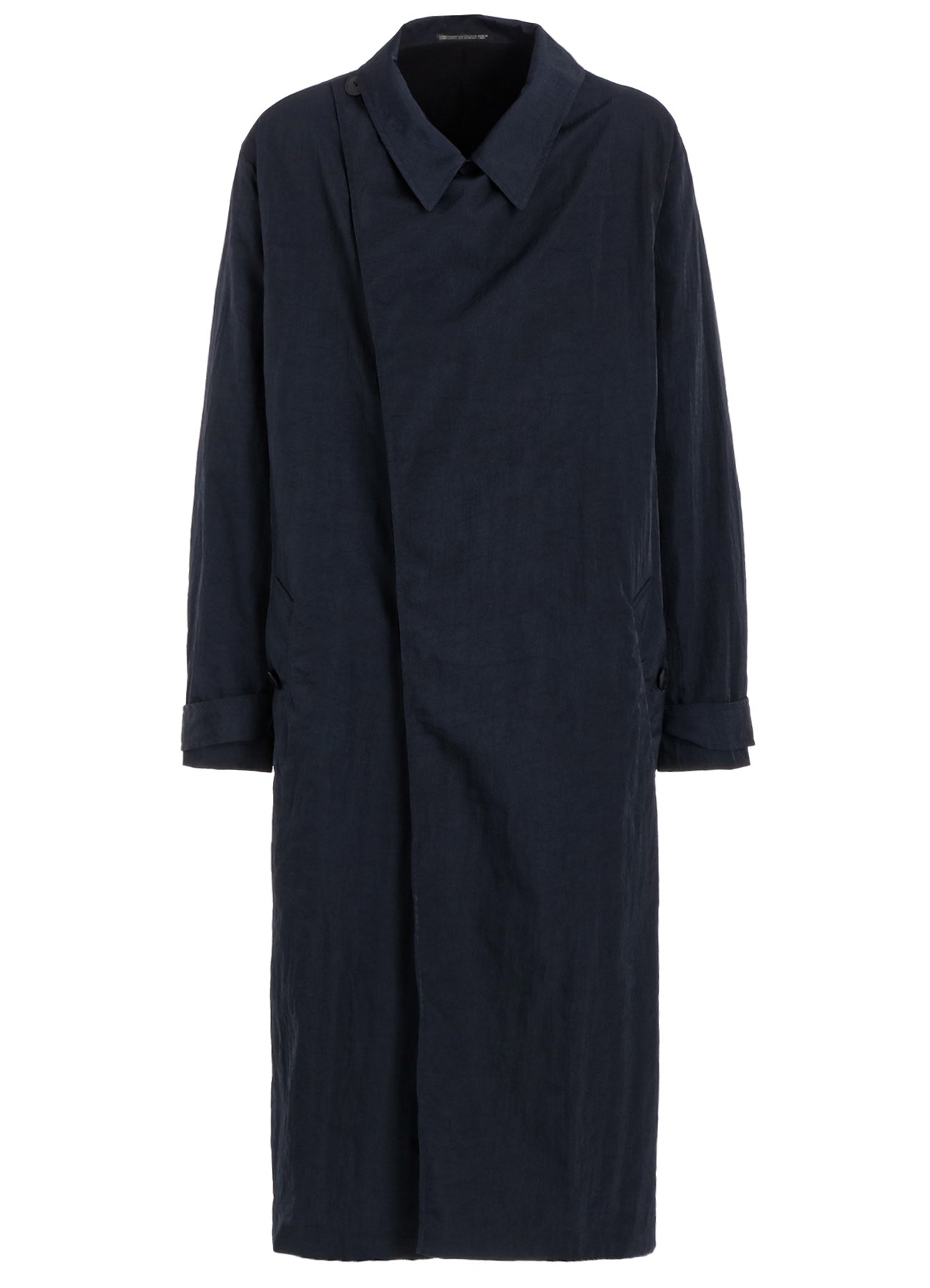 NYLON TWILL NAVY ASYMME COAT