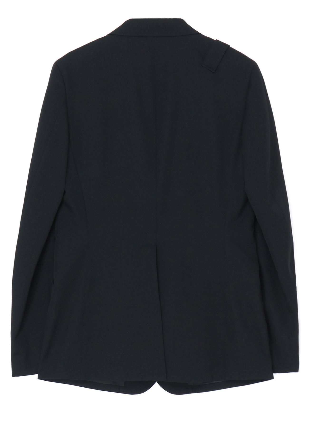 WOOL GABARDINE 5-BUTTON JACKET WITH SHOULDER TAB DETAIL