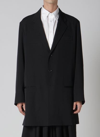 WOOL GABARDINE BUTTON BIG JACKET