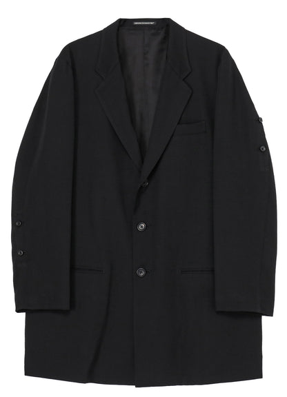 WOOL GABARDINE BUTTON BIG JACKET