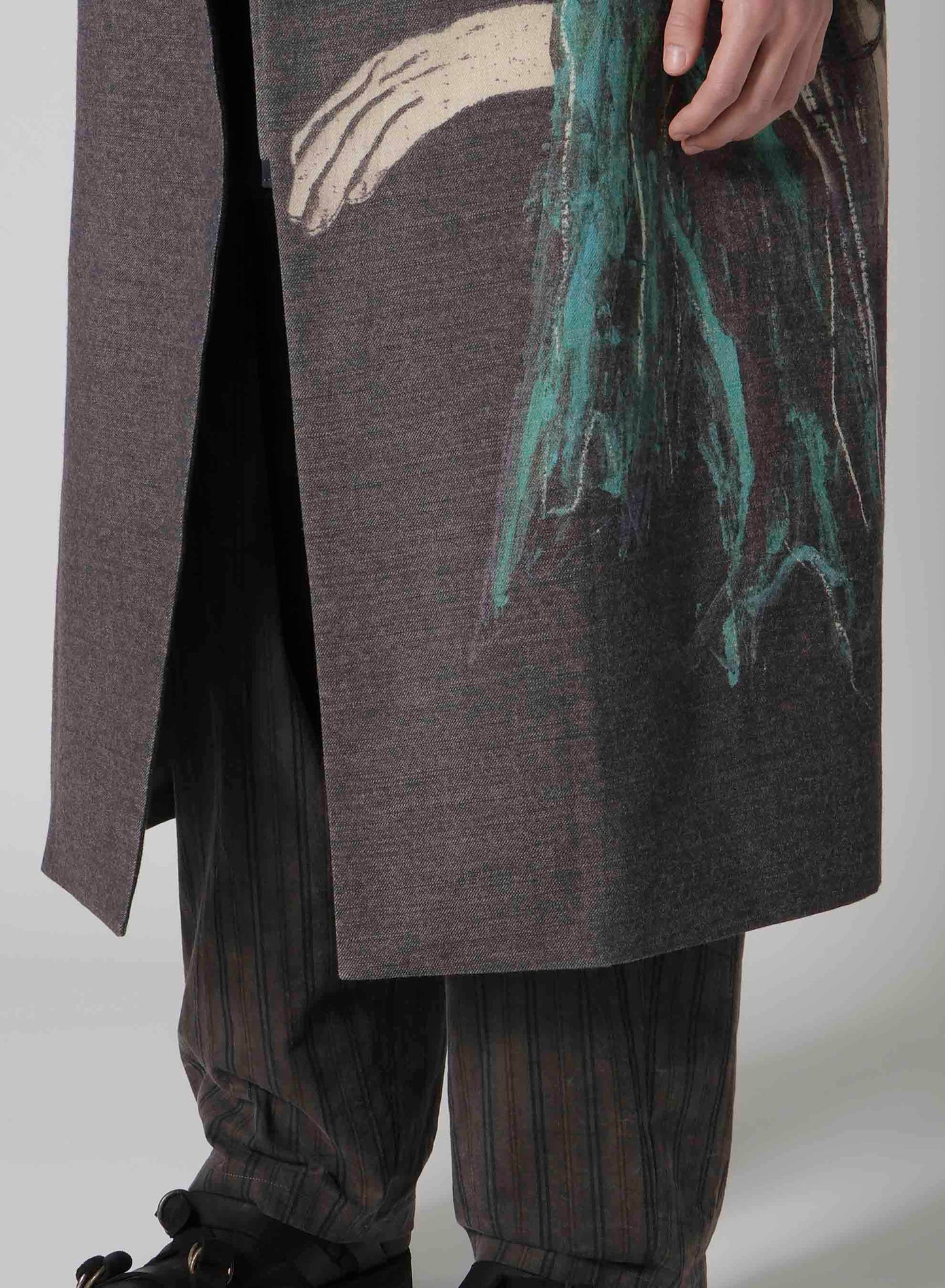 LADY PRINT PINCHED SHOULDER JACKET