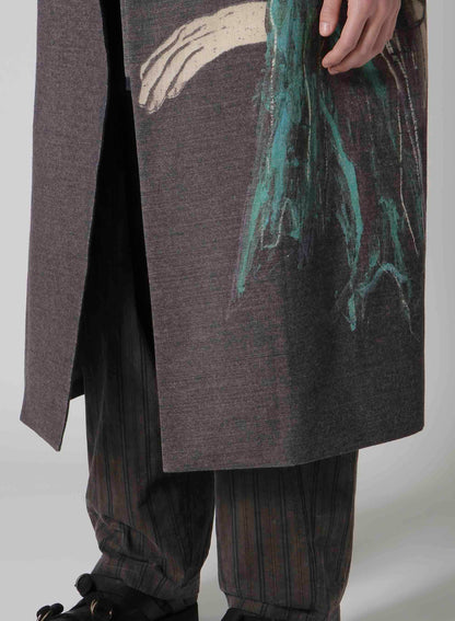 LADY PRINT PINCHED SHOULDER JACKET