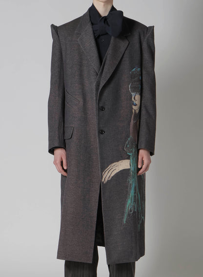 LADY PRINT PINCHED SHOULDER JACKET