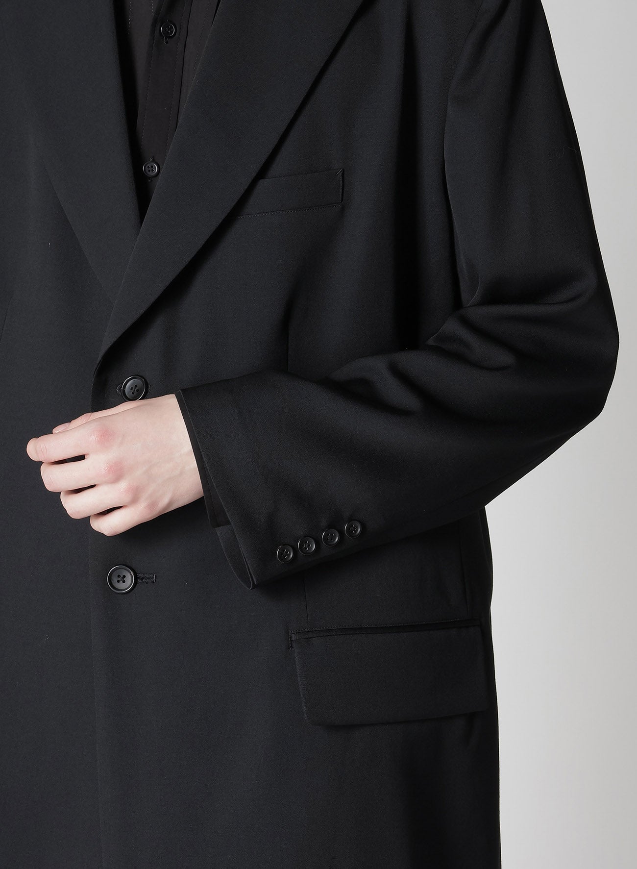 WOOL GABARDINE COTTON EPAULETTES JACKET