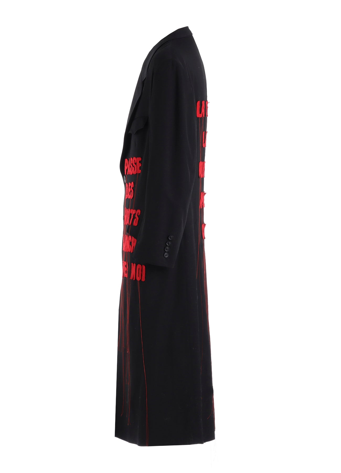 RED LINE MESSAGE LONG JACKET – THE SHOP YOHJI YAMAMOTO