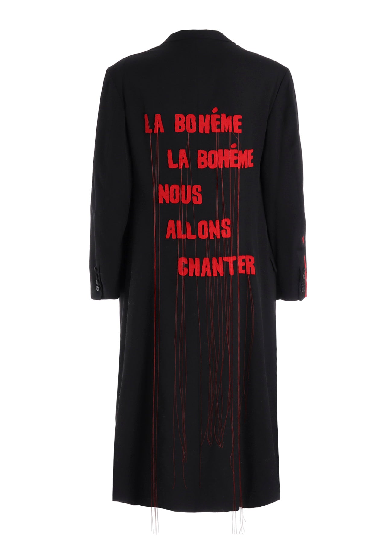 RED LINE MESSAGE LONG JACKET – THE SHOP YOHJI YAMAMOTO