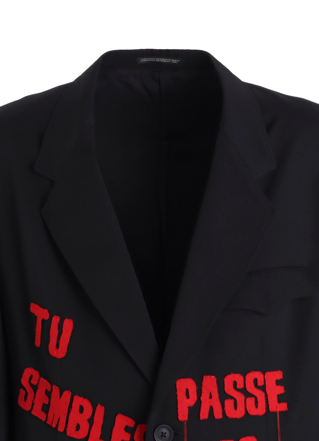 RED LINE MESSAGE LONG JACKET – THE SHOP YOHJI YAMAMOTO