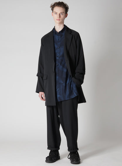 WOOL GABARDINE ROLLED UP HEM JACKET