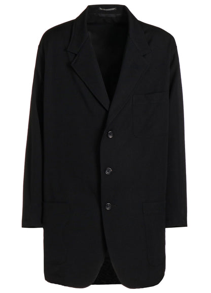 WOOL GABARDINE BLOUSON TAILORED JACKET